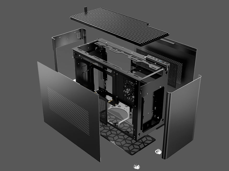 Boitier mini tour mini itx jonsplus i100 pro (argent) i100PRO-A